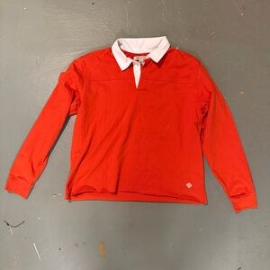 Urban Outfitters Orange Polo with White Collar